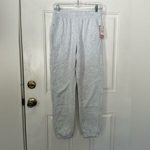 Hippie Rose Light Gray Sweatpants with Subtle Accents